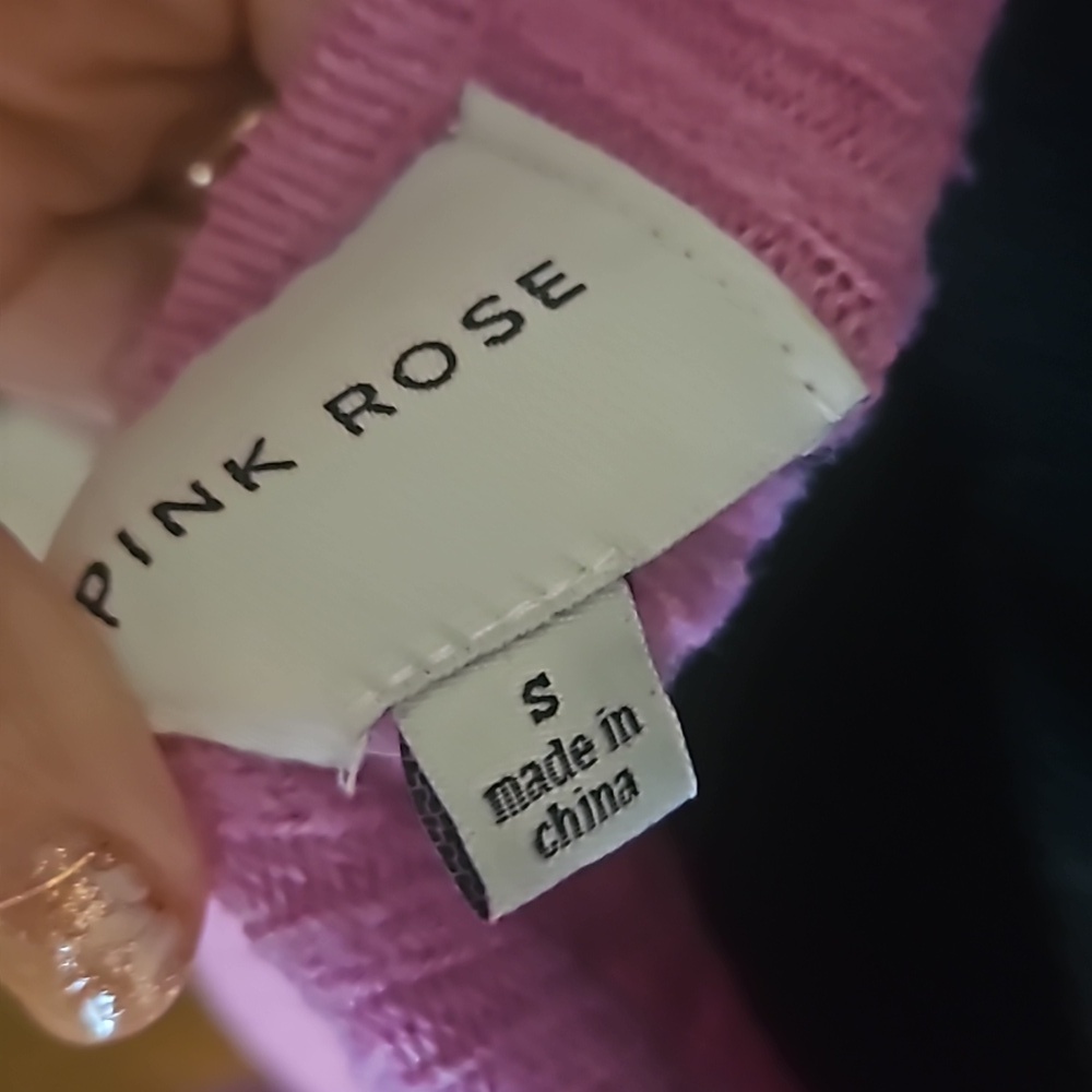 Pink Rose Women's Ribbed Knit Sweater - Pink - Picture 7 of 9